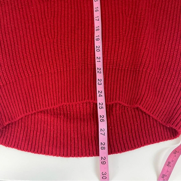 Athleta Sweater Womens Size Small Red Crewneck Wool Blend Knit - Picture 10 of 10
